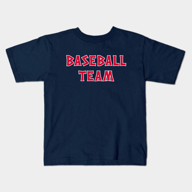 CLE Baseball Team - Navy 1 Kids T-Shirt by KFig21